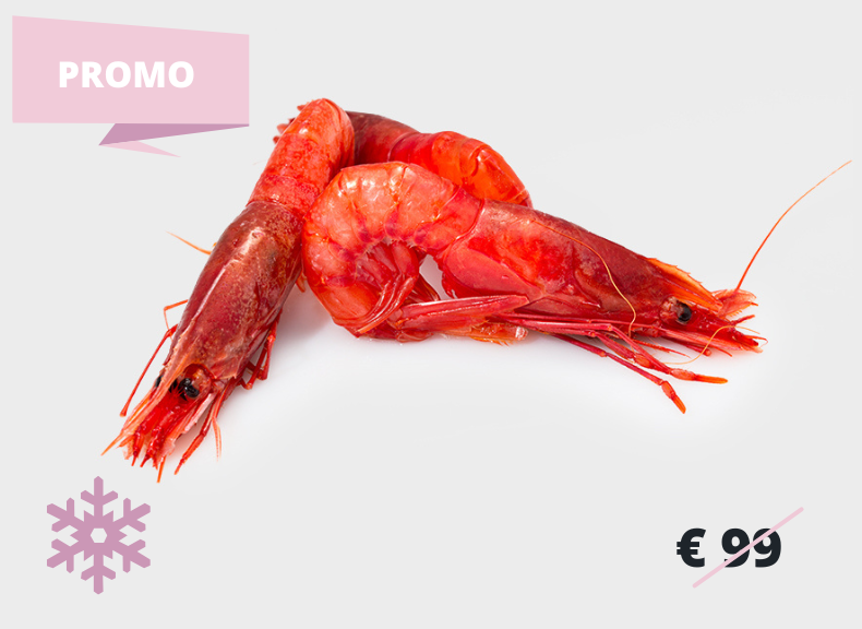 raw fish Mazara red prawn