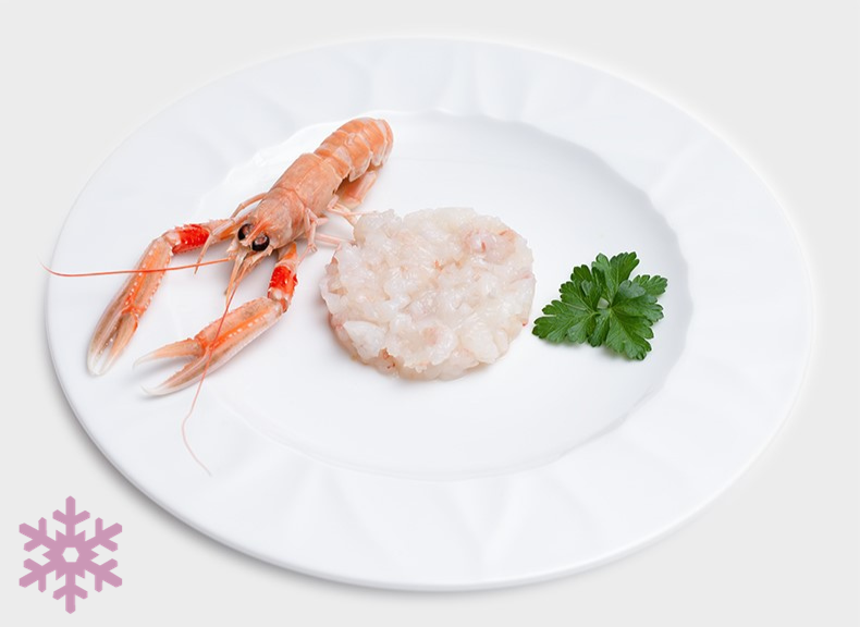 raw fish Langoustine tartare