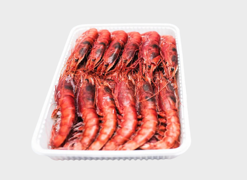 Fish market Mazara red prawn