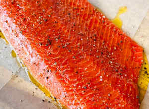 Salmone pescato in Alaska