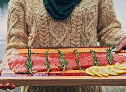 Salmone selvaggio d'Alaska